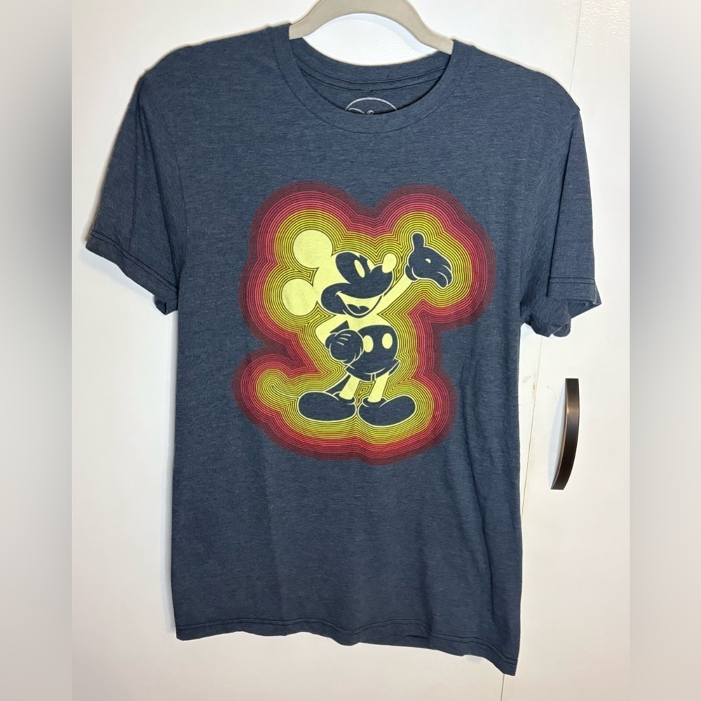 Disney Mickey Mouse Blue T-Shirt Adult Size Small